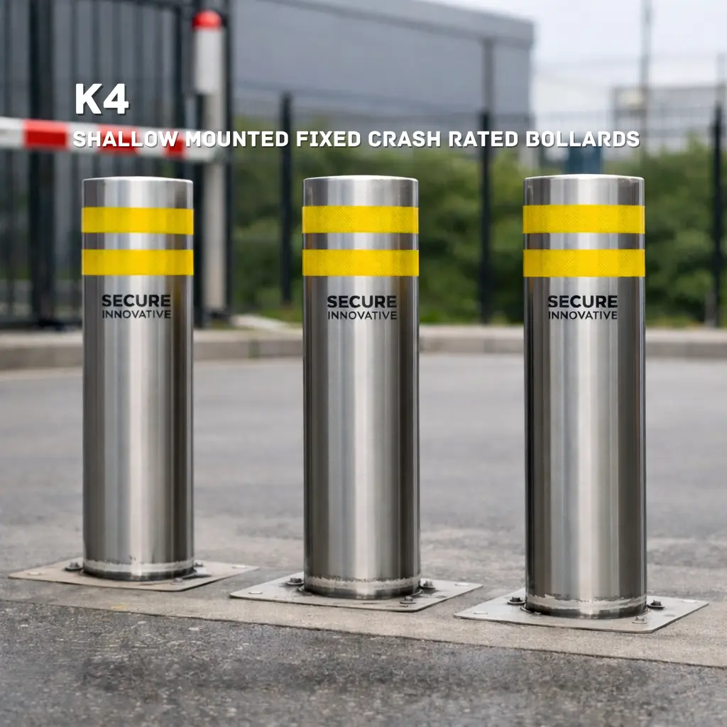 K4 Shallow Mounted Fixed Bollards